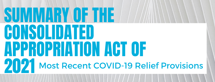 最新の米国COVID-19 Stimulus 条項要約